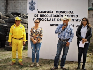 Realizan segunda campaña de recolección, acopio y reciclaje de llantas en cadereyta