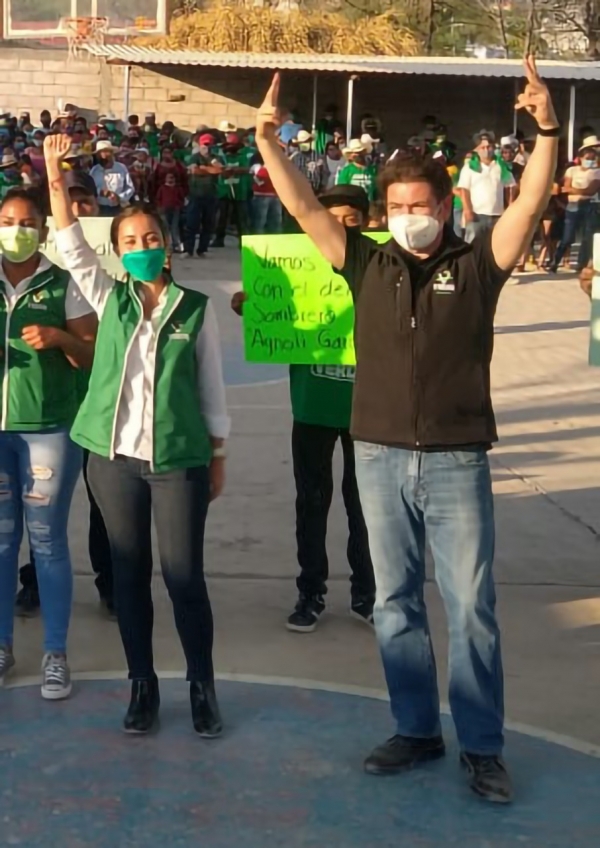 Respaldo total en la Sierra del Partido Verde a Nancy Huerta en Distrito 15 local