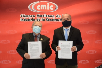 Firman convenio de colaboración CMIC y los Ingenieros Mecánicos Electricistas