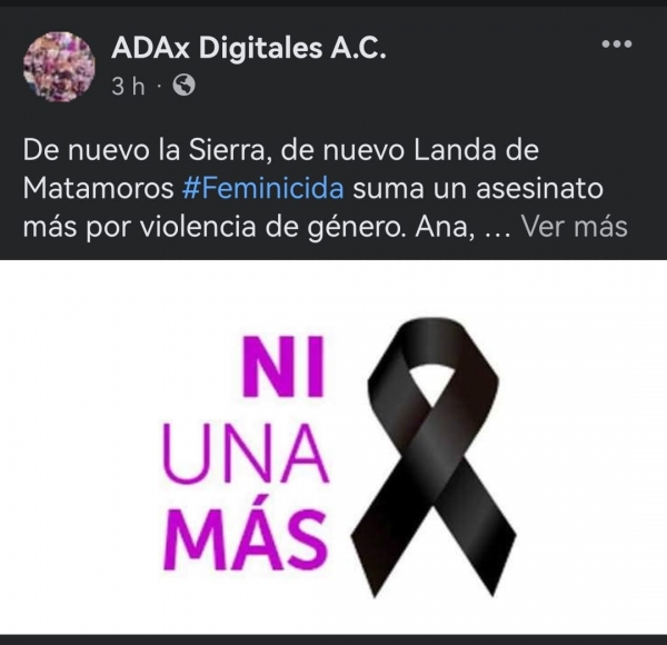 #AlMomento |Confirman la muerte de Ana una mujer de 26 años de edad originaria de la localidad de Rincón de Piedra Blanca en Landa de Matamoros, luego de ser lesionada de forma grave aparentemente por su pareja.  