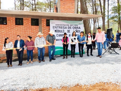 Inauguran módulo de sanitarios en Campo Alegre