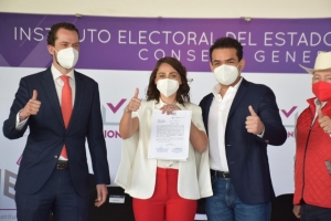 #Elecciones2021 | Comprometida con mujeres y jóvenes Abigail se registra como candidata a la gubernatura