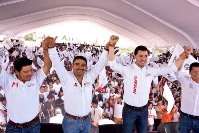 Cierran campaña candidatos del PRI en Tequisquiapan